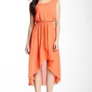 Orange asymmetrical dress